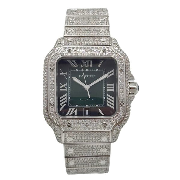 Cartier Santos Stahl Iced Out WSSA0062 - 2024